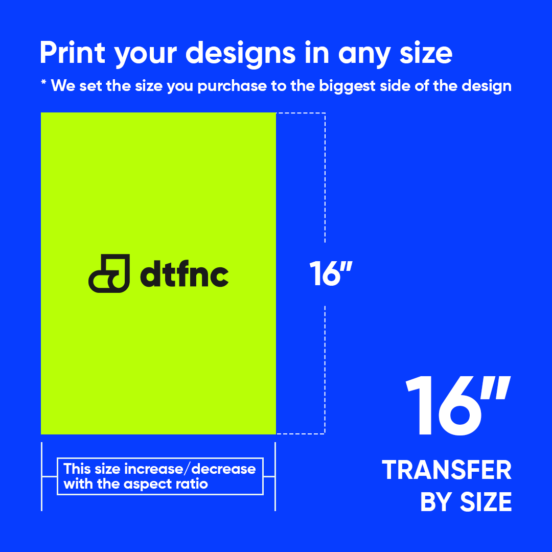 DTF Transfers by Size