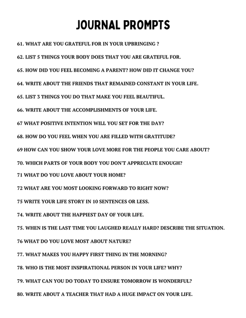 150 Gratitude Prompts Journal