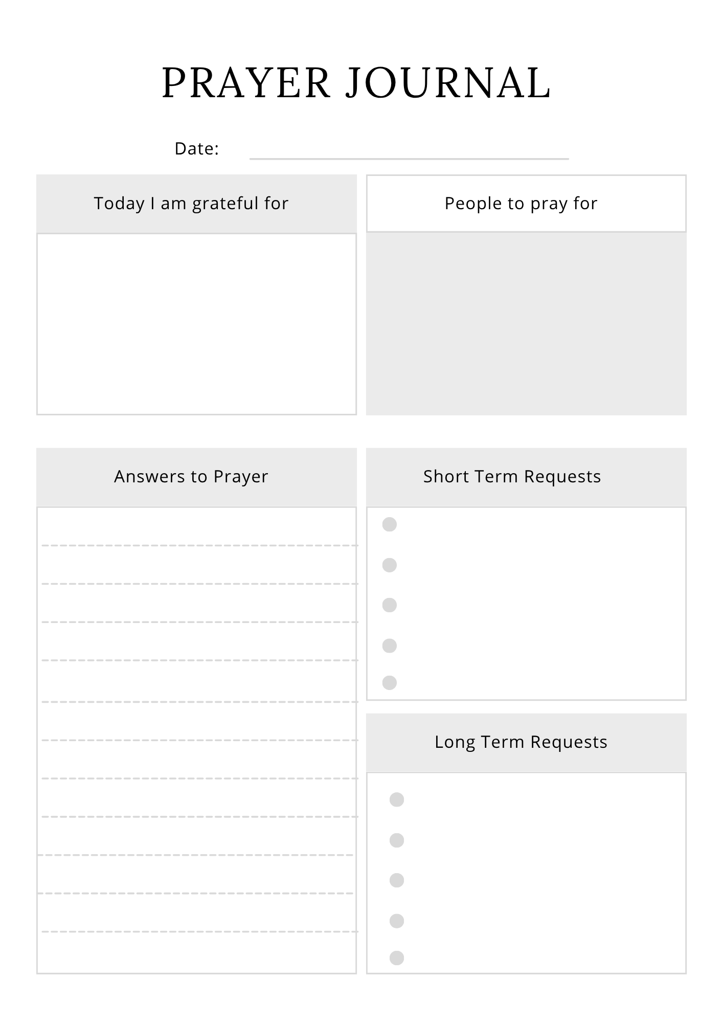 Gratitude Prayer Journal
