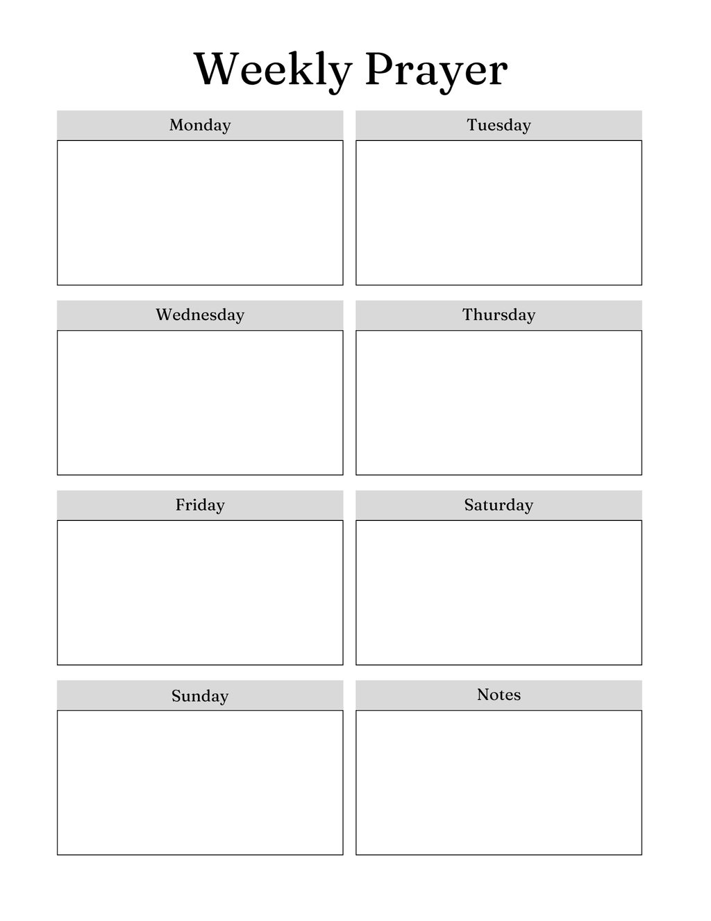 Daily Prayer Journal