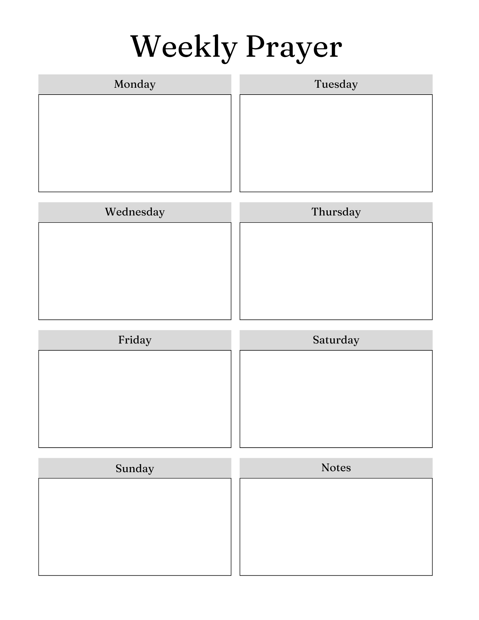 Daily Prayer Journal