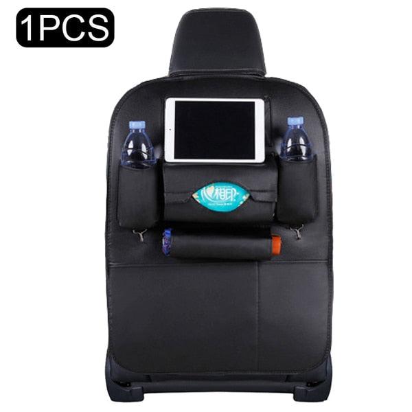 Car Seat Back Organizer Pu Leather Pad Bag Car Storage Organizer Foldable Table Tray Travel Storage Bag Car Backseat Organizer with Tablet Holder Storage Pockets PU Leather Car Storage Organizer Auto Tablet Holder Travel Organizer Accessories