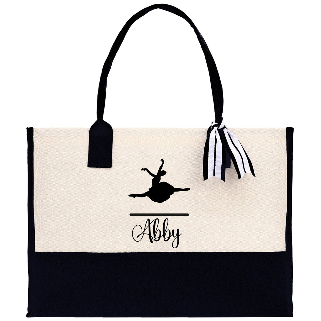 Dance Personalized Tote Bag Ballet Bag Gymnastic Bag Ballerina Bag Dancer Gift Dance Teacher Gift Dance Student Bag Custom for Women Girls
