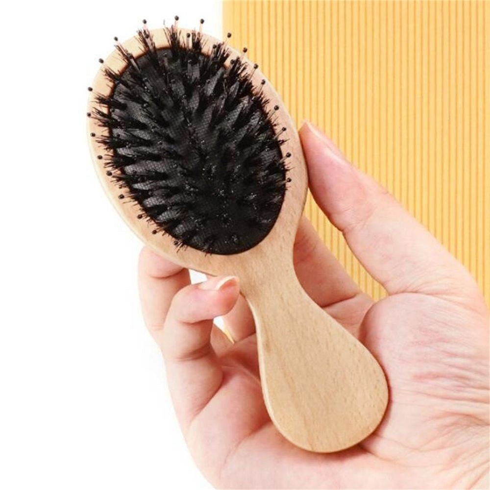 Tilley + Me Mini Detangle Bamboo Travel Hairbrush – Compact & Gentle on Hair